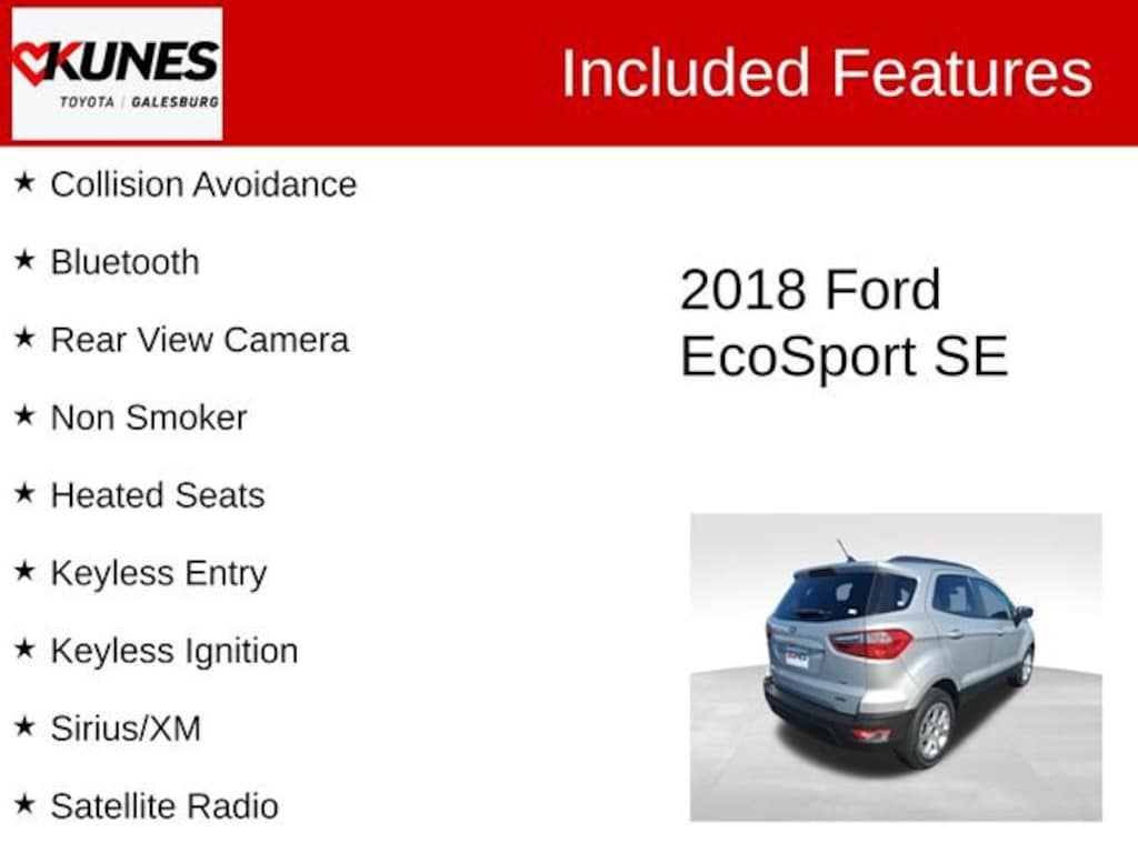Used 2018 Ford EcoSport SE SUV