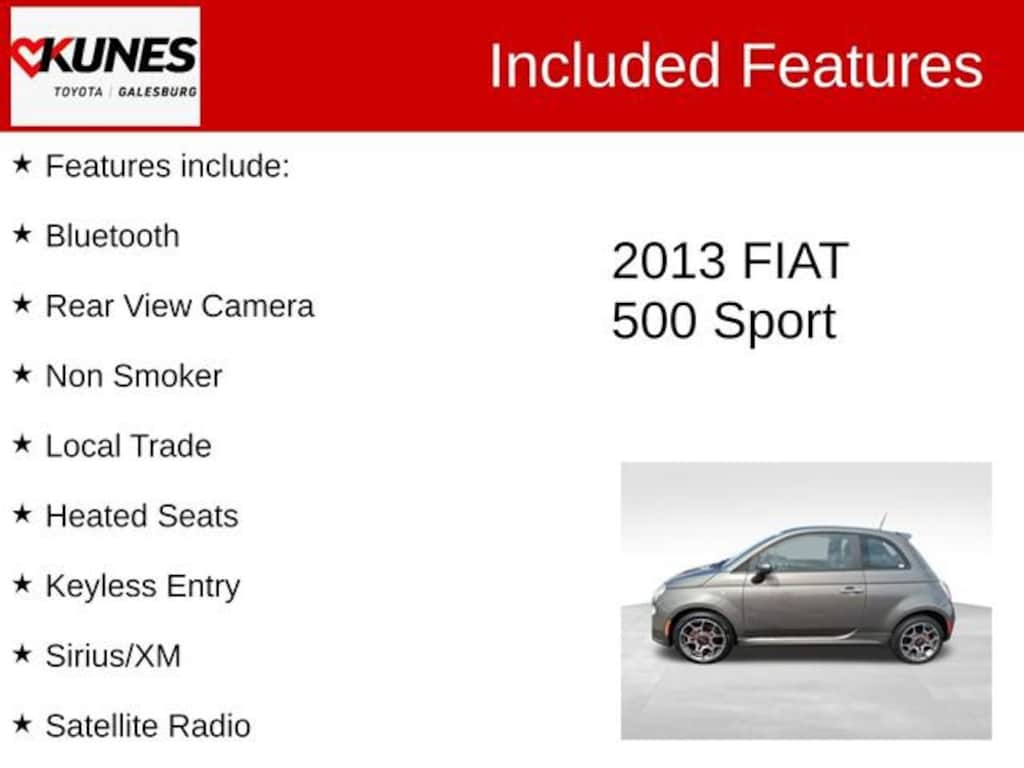 Used 2013 FIAT 500 Sport Hatchback