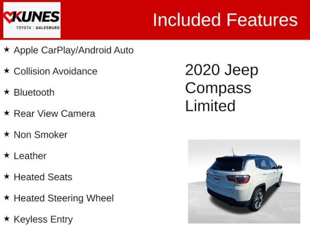 Used 2020 Jeep Compass Limited SUV