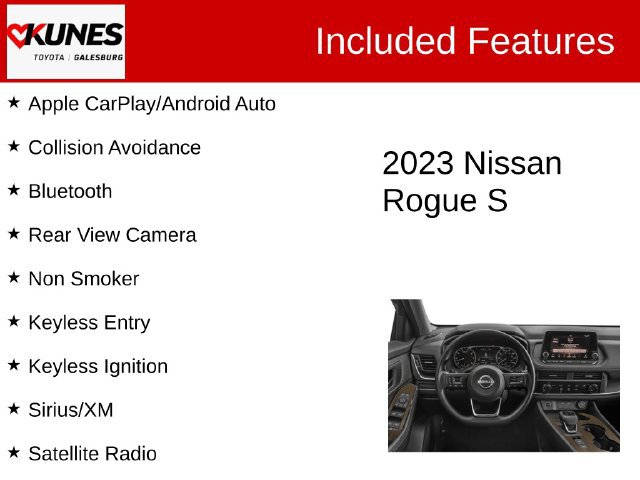 Used 2023 Nissan Rogue S with VIN 5N1BT3AB2PC856924 for sale in Galesburg, IL