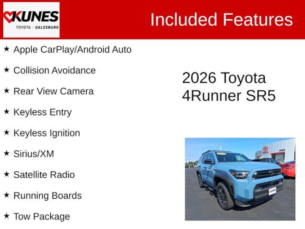 New 2026 Toyota 4Runner SR5 4WD SR5