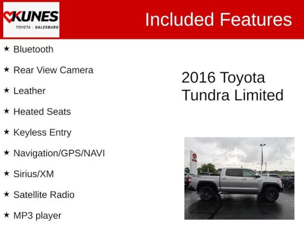 Used 2016 Toyota Tundra Limited 5.7L V8 w/FFV Truck CrewMax
