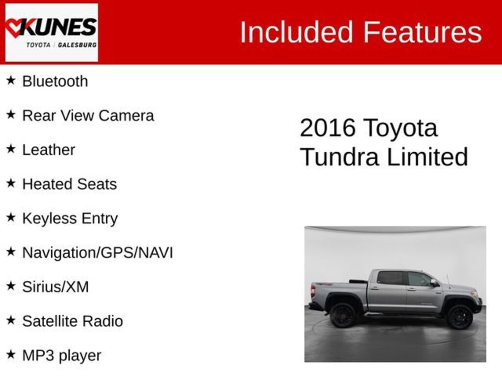 Used 2016 Toyota Tundra Limited 5.7L V8 w/FFV Truck CrewMax
