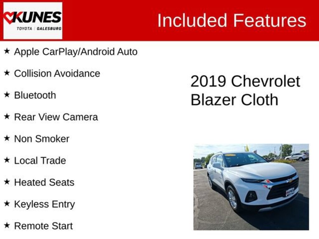 Used 2019 Chevrolet Blazer Base w/2LT SUV