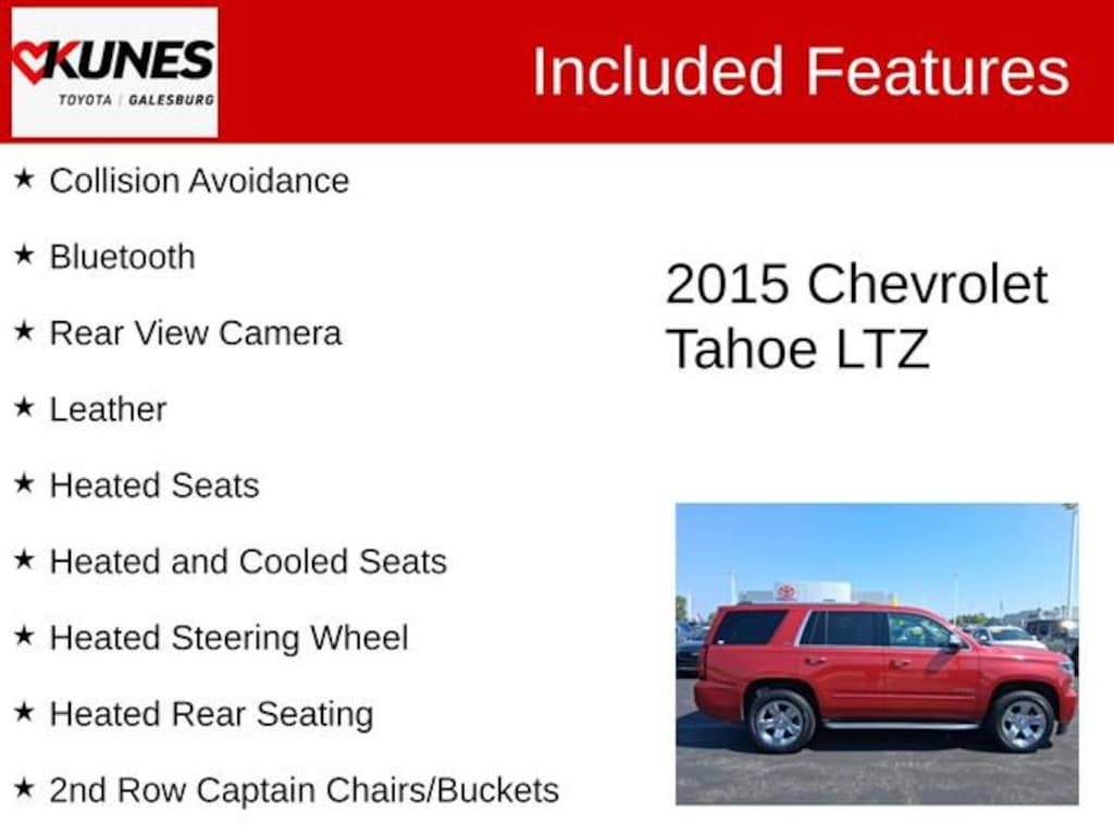 Used 2015 Chevrolet Tahoe LTZ SUV