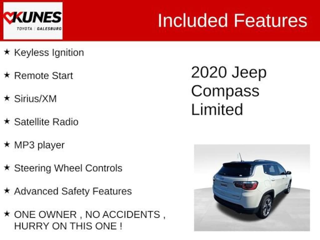 Used 2020 Jeep Compass Limited SUV