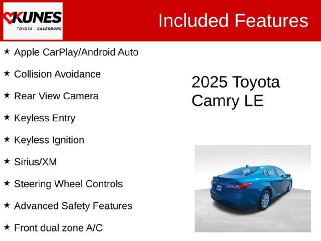 Used 2025 Toyota Camry LE Sedan