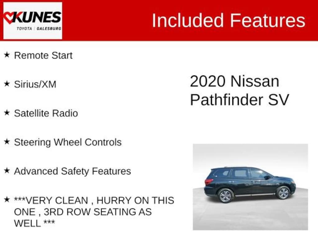 Used 2020 Nissan Pathfinder SV SUV