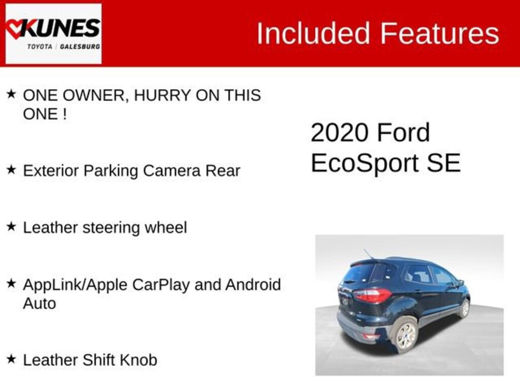 Used 2020 Ford EcoSport SE SUV