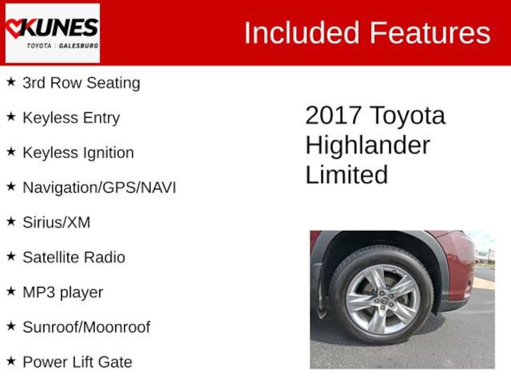 Used 2017 Toyota Highlander Limited V6 SUV
