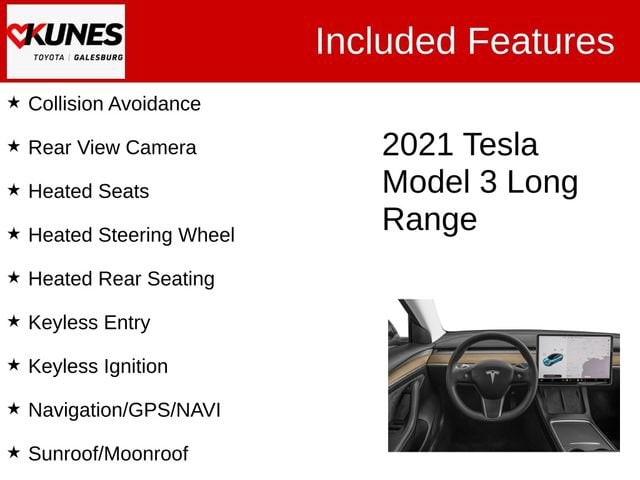 Used 2021 Tesla Model 3 Base with VIN 5YJ3E1EB4MF906822 for sale in Galesburg, IL