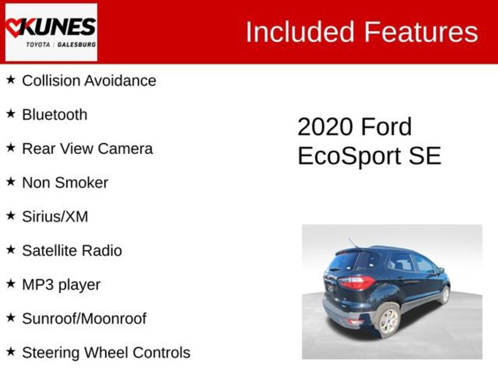 Used 2020 Ford EcoSport SE SUV