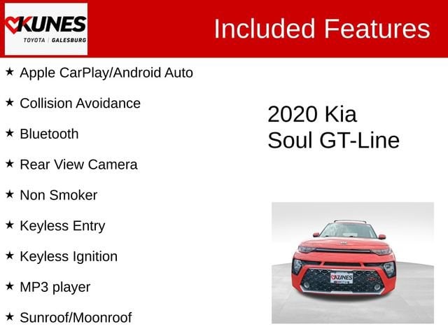 Used 2020 Kia Soul GT-Line with VIN KNDJ63AU3L7056645 for sale in Galesburg, IL