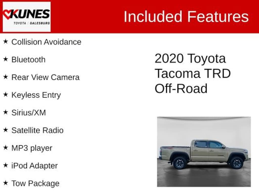 Used 2020 Toyota Tacoma TRD Off Road V6 Truck Double Cab