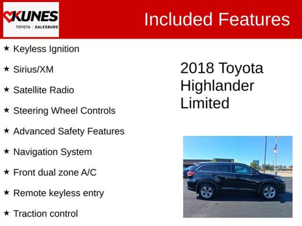 Used 2018 Toyota Highlander Limited V6 SUV