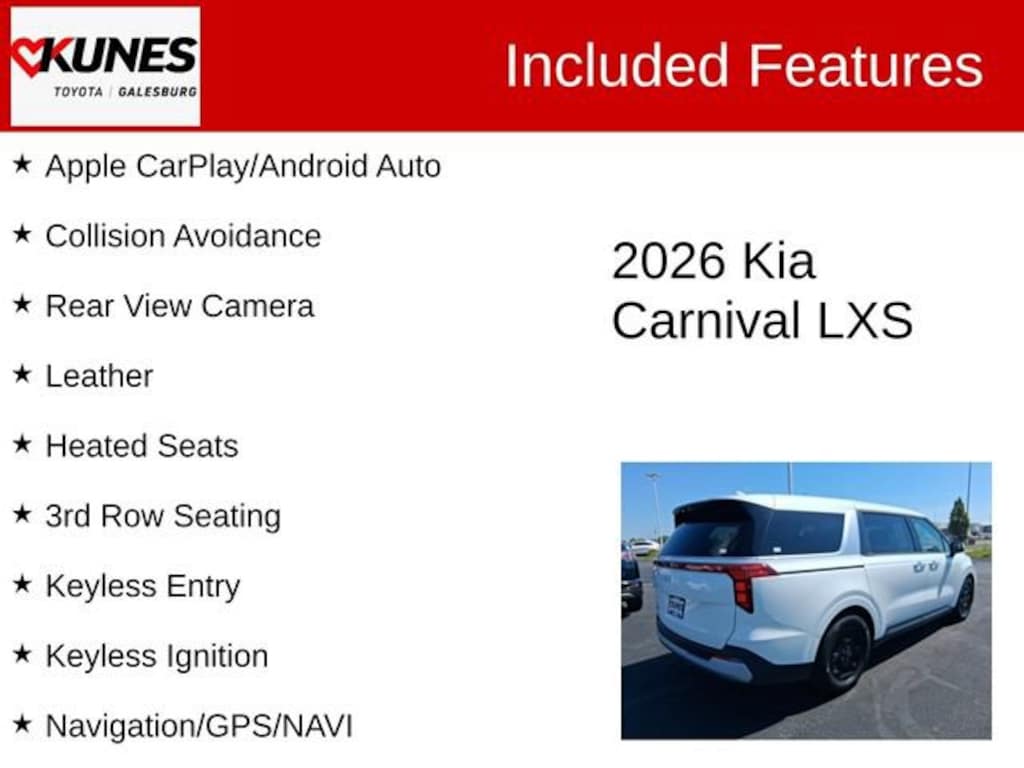 Used 2026 Kia Carnival LXS Van Passenger Van