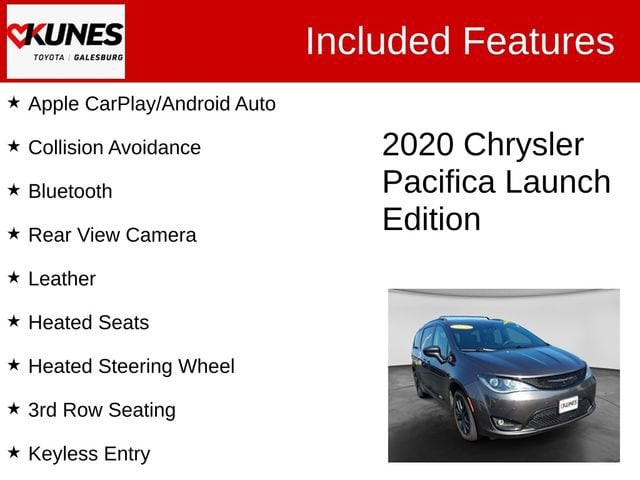 Used 2020 Chrysler Pacifica AWD LAUNCH EDITION with VIN 2C4RC3BG7LR273943 for sale in Galesburg, IL