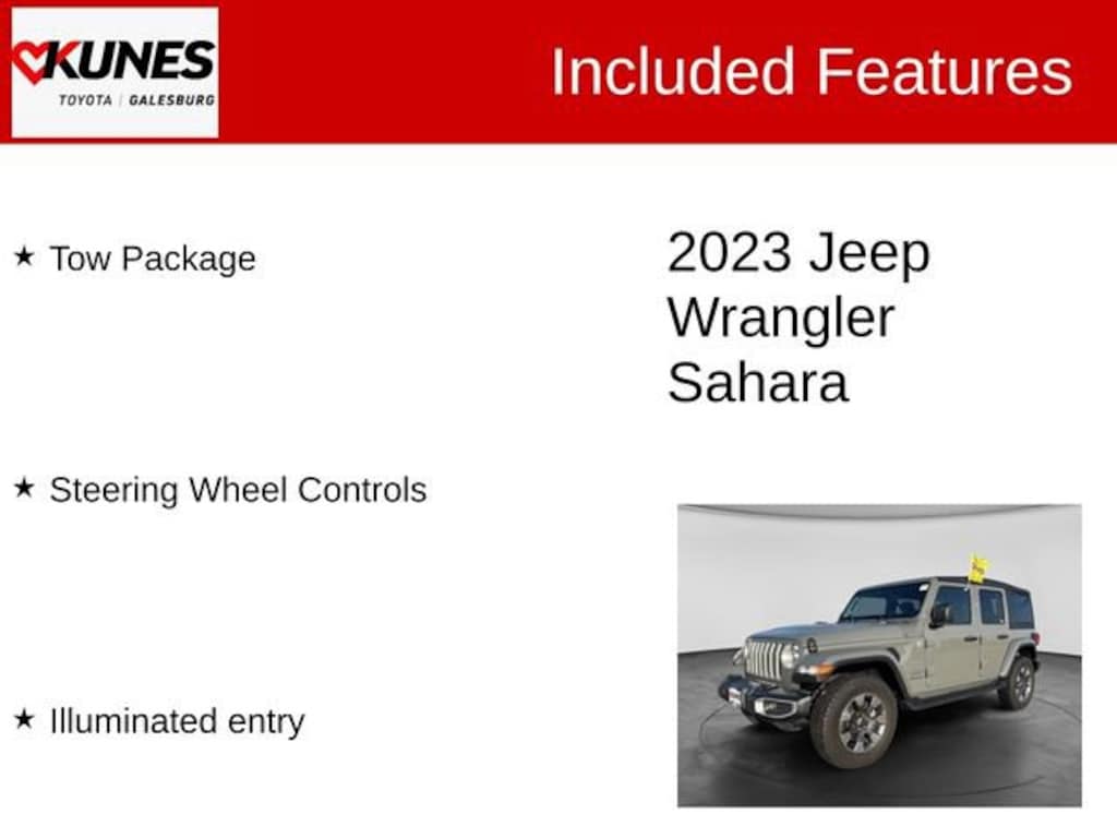 Used 2023 Jeep Wrangler 4-DOOR SAHARA 4X4 SUV