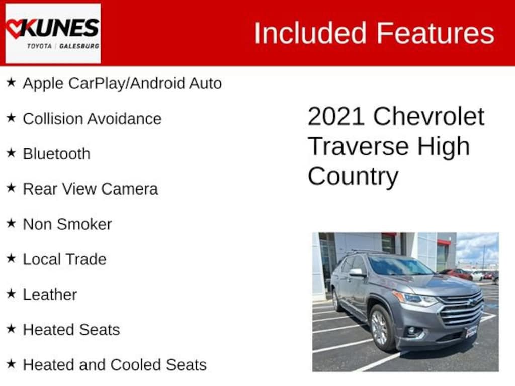 Used 2021 Chevrolet Traverse High Country SUV