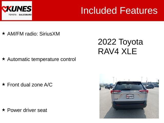 Used 2022 Toyota RAV4 XLE with VIN 2T3W1RFV5NW199614 for sale in Galesburg, IL