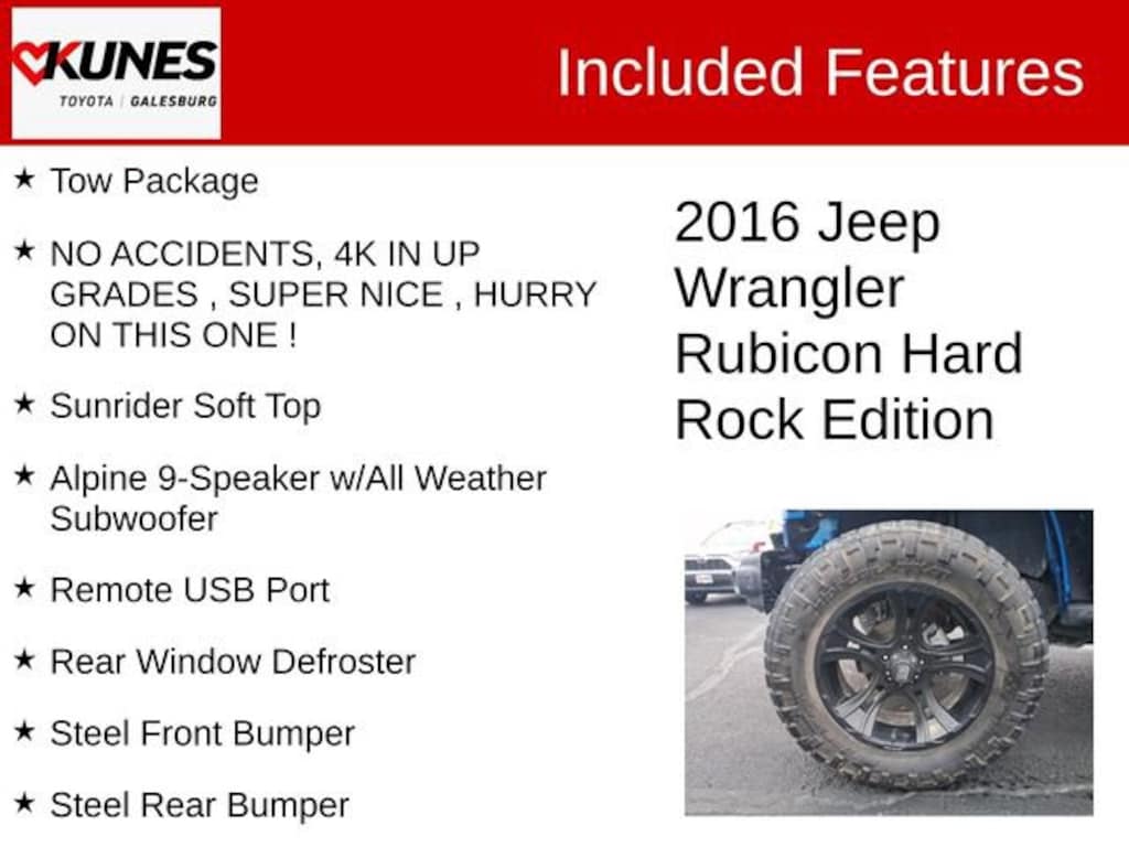 Used 2016 Jeep Wrangler JK Rubicon 4x4 SUV