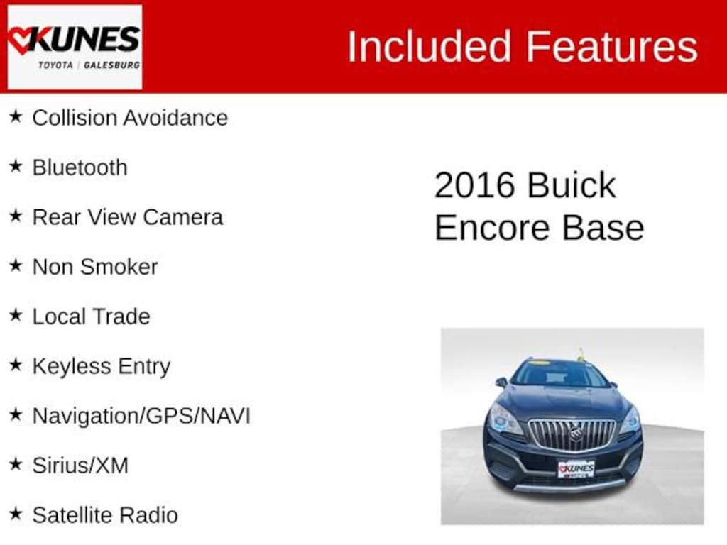 Used 2016 Buick Encore SUV