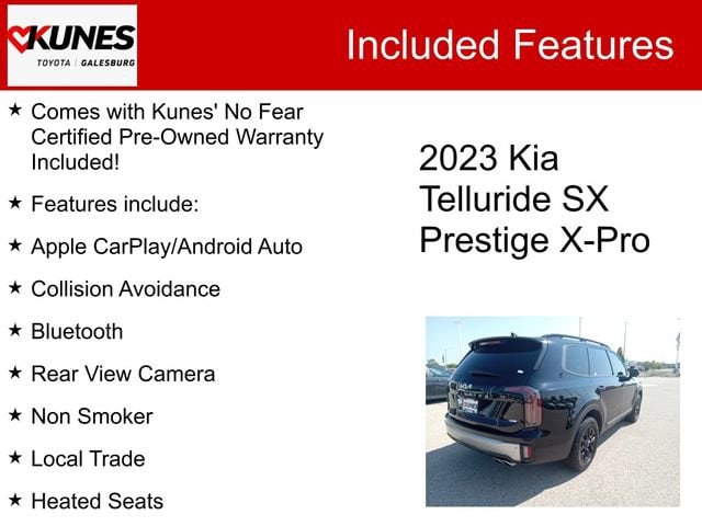 Used 2023 Kia Telluride SX Prestige X-Pro with VIN 5XYP5DGC0PG381912 for sale in Galesburg, IL