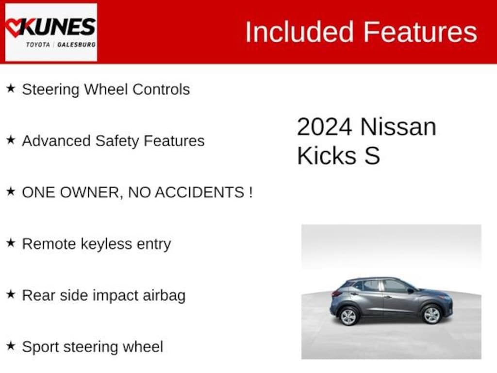 Used 2024 Nissan Kicks S SUV