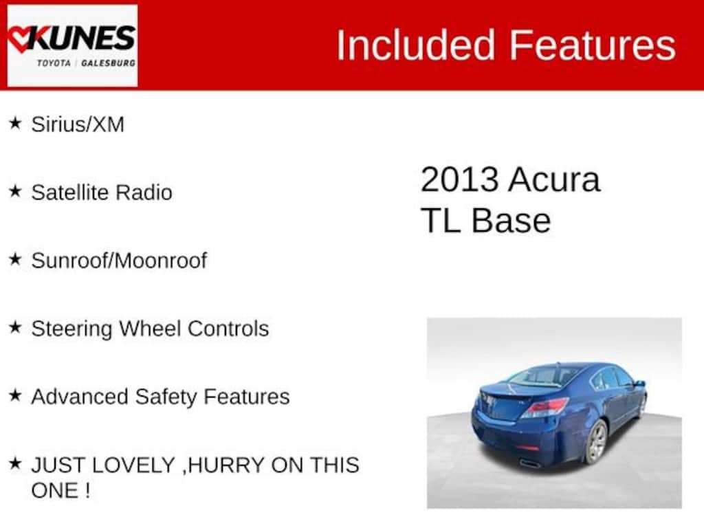 Used 2013 Acura TL 3.5 w/Technology Package (A6) Sedan