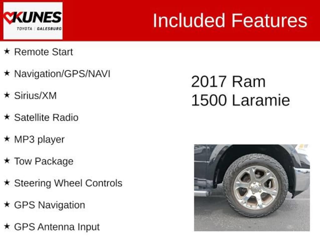 Used 2017 Ram 1500 Laramie Truck Crew Cab