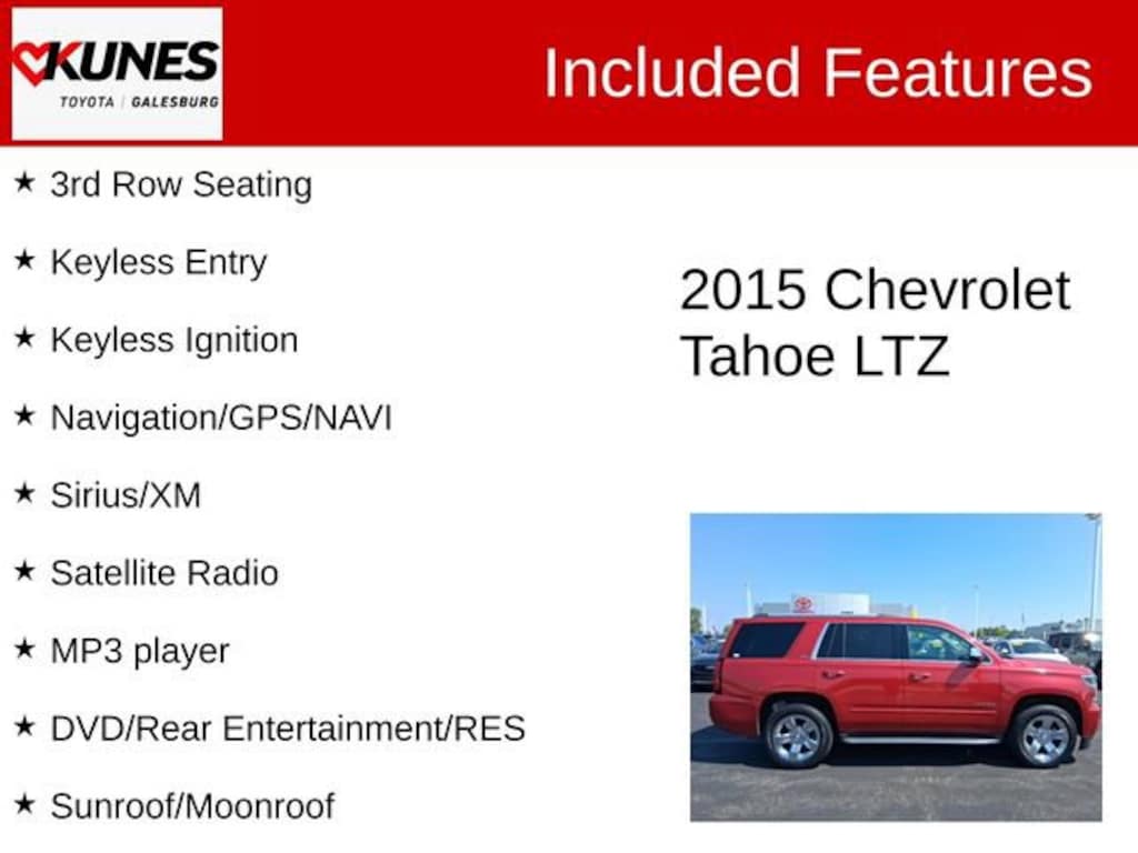 Used 2015 Chevrolet Tahoe LTZ SUV