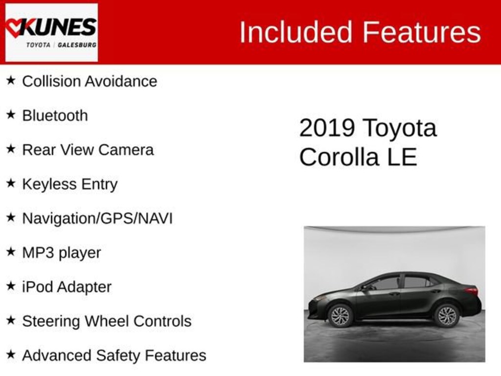 Used 2019 Toyota Corolla LE Sedan