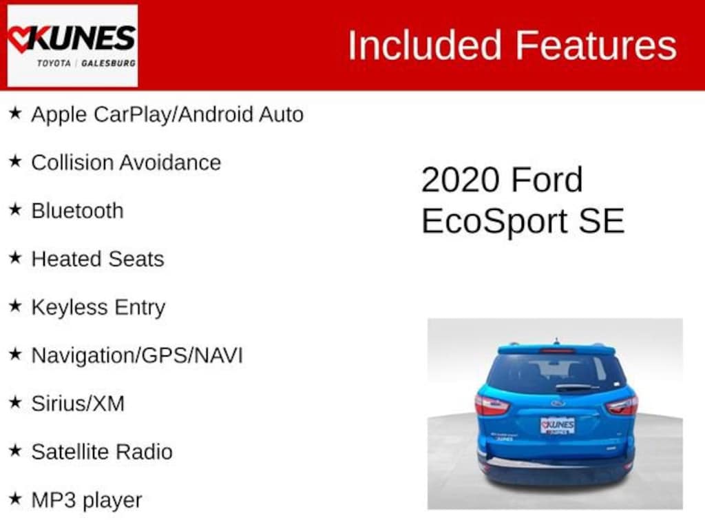 Used 2020 Ford EcoSport SE SUV