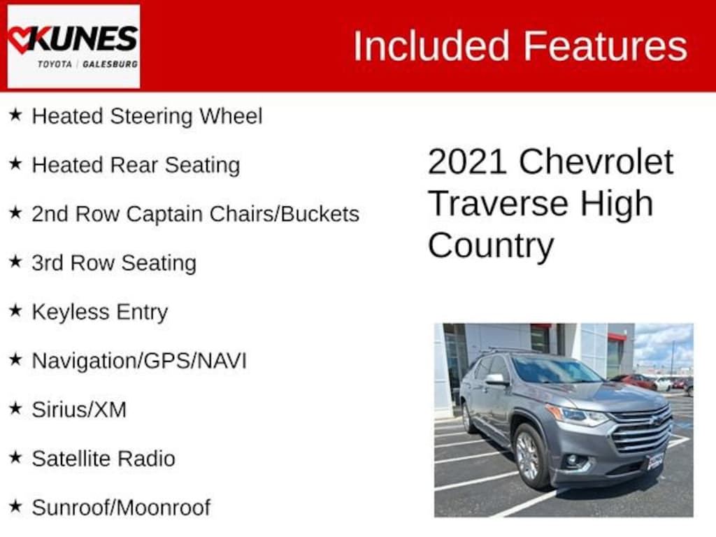Used 2021 Chevrolet Traverse High Country SUV