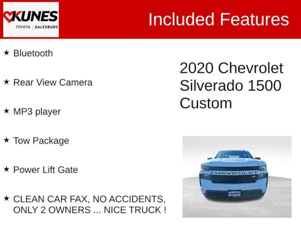 Used 2020 Chevrolet Silverado 1500 Silverado Custom Truck Crew Cab