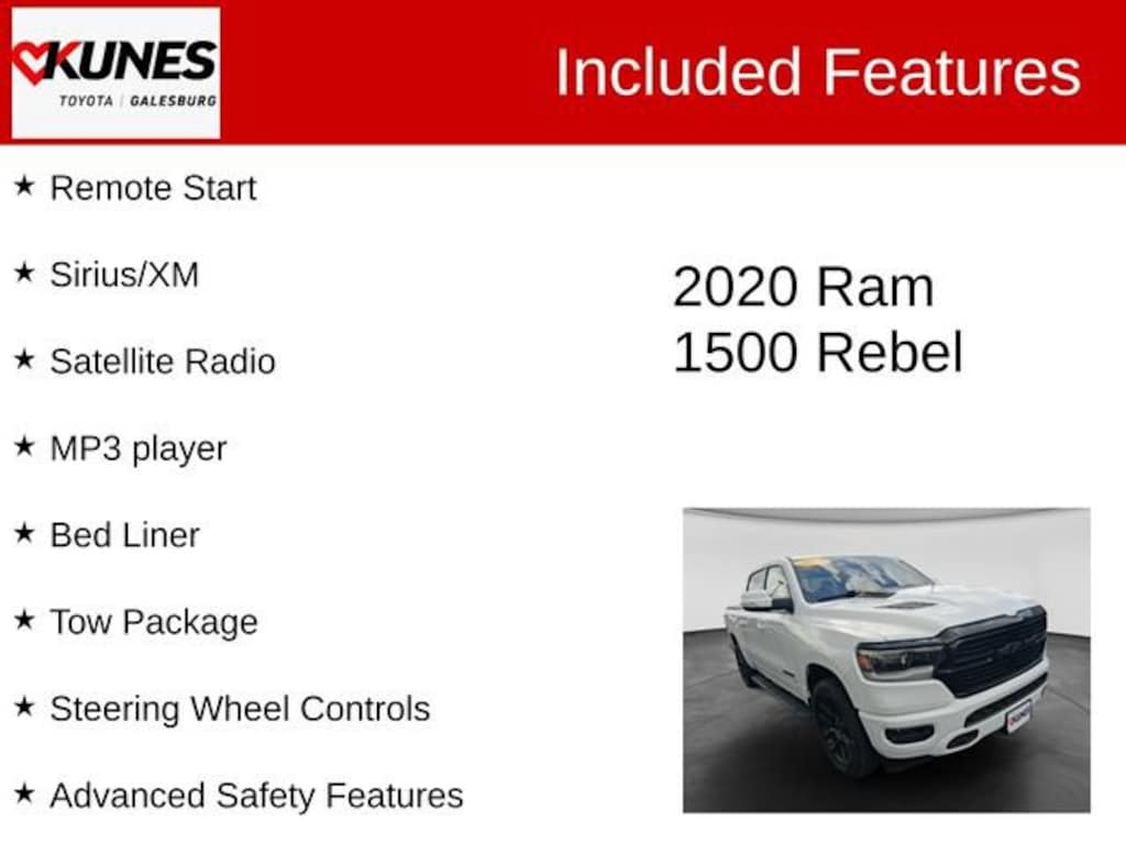 Used 2020 Ram 1500 Rebel Truck Crew Cab
