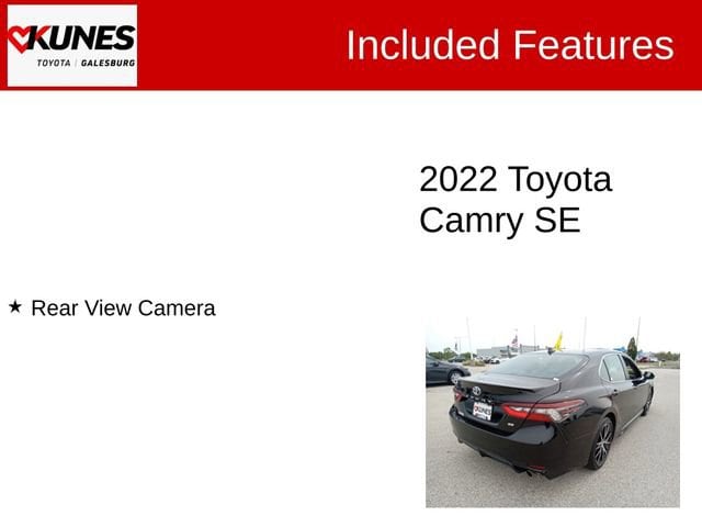 Used 2022 Toyota Camry SE with VIN 4T1G11AK8NU044471 for sale in Galesburg, IL