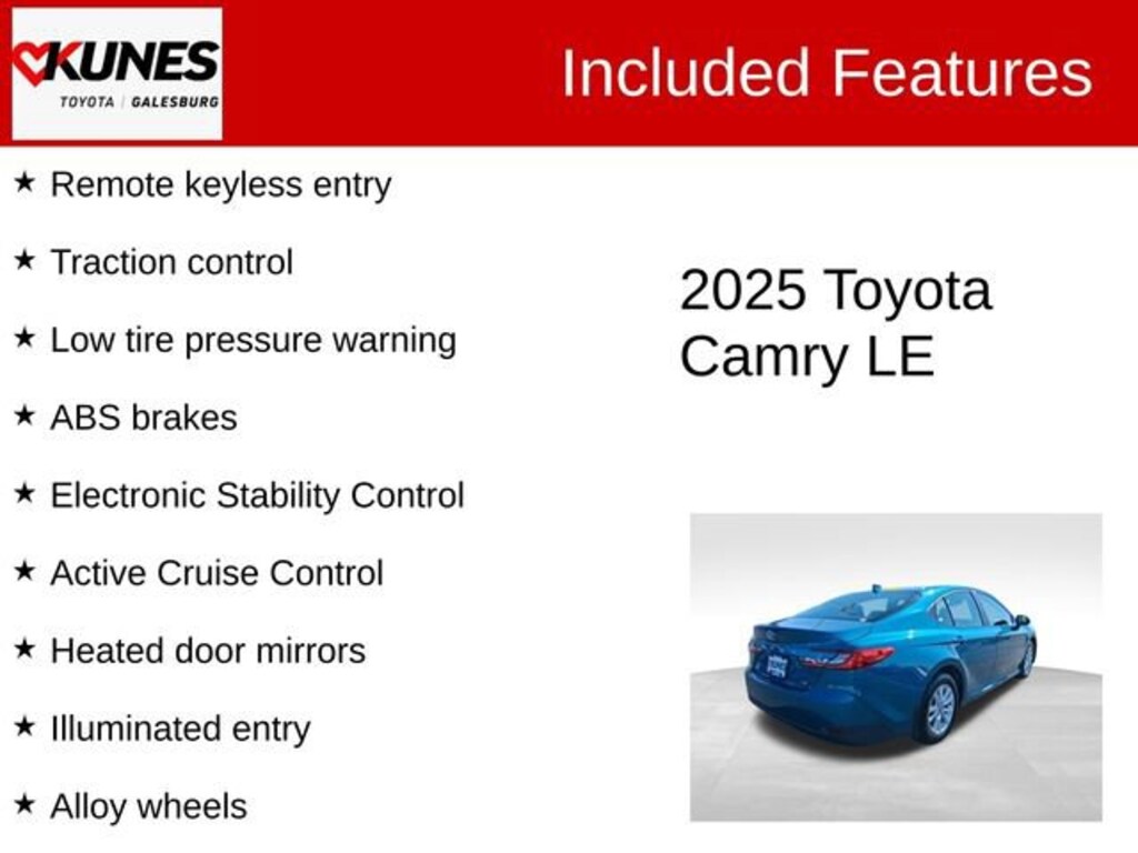 Used 2025 Toyota Camry LE Sedan