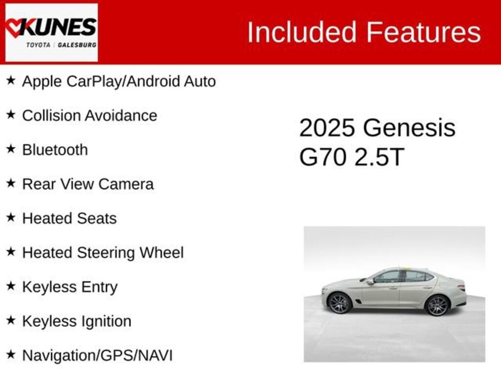Used 2025 Genesis G70 2.5T AWD Sedan