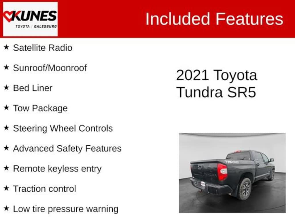 Used 2021 Toyota Tundra SR5 5.7L V8 Truck CrewMax
