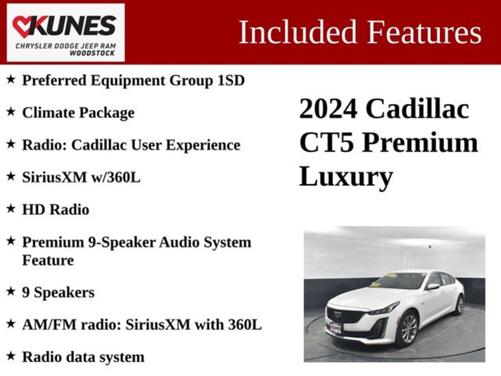 Certified 2024 CADILLAC CT5 Premium Luxury Sedan