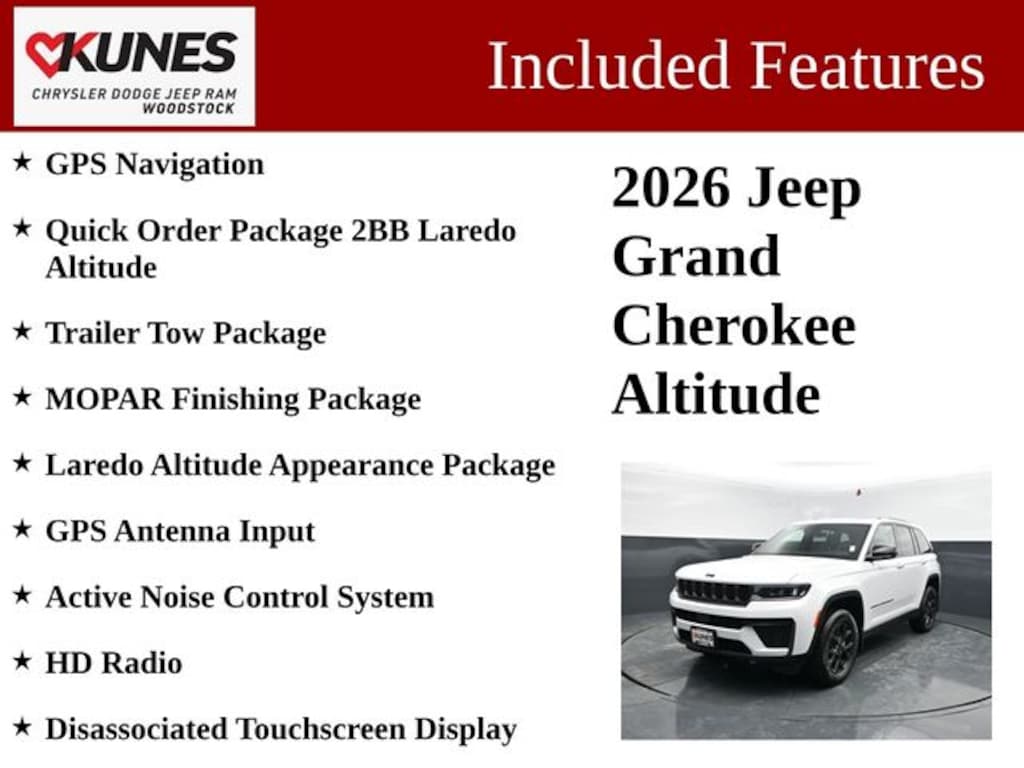 New 2026 Jeep Grand Cherokee Altitude Sport Utility