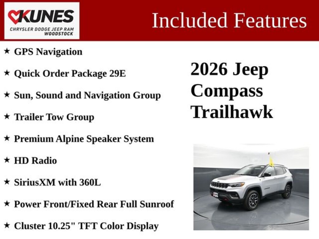 New 2026 Jeep Compass Trailhawk Sport Utility