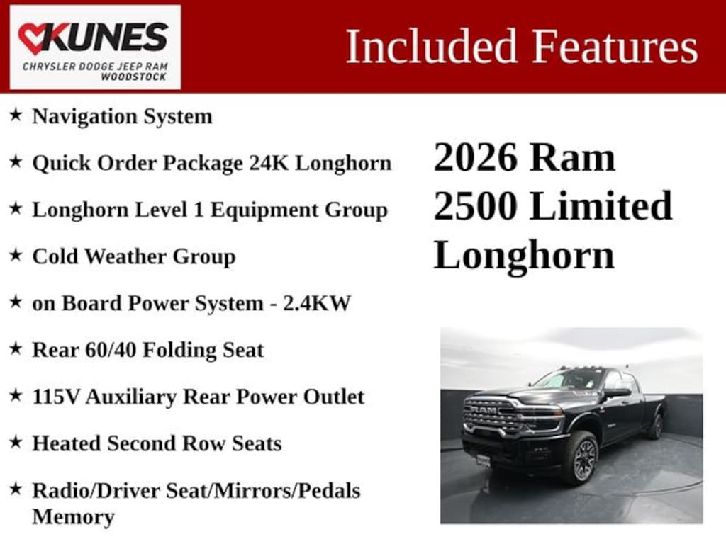 New 2026 Ram 2500 Limited Longhorn Pickup