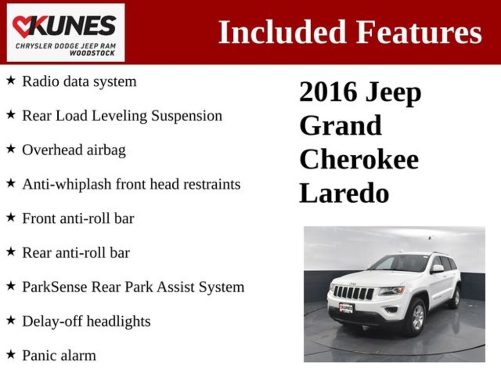 Used 2016 Jeep Grand Cherokee Laredo 4x4 SUV