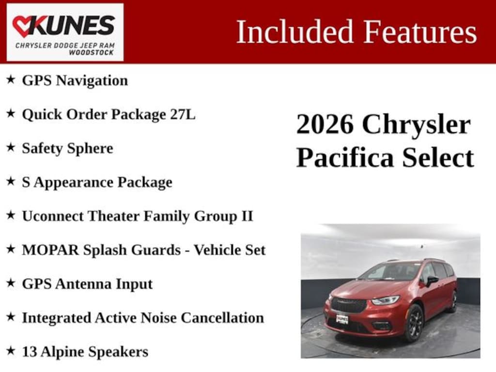 New 2026 Chrysler Pacifica Select Passenger Van