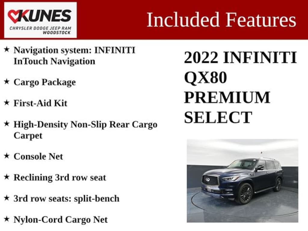 Used 2022 INFINITI QX80 PREMIUM SELECT SUV