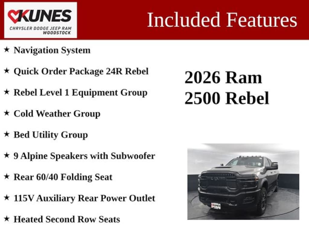 New 2026 Ram 2500 Rebel Pickup