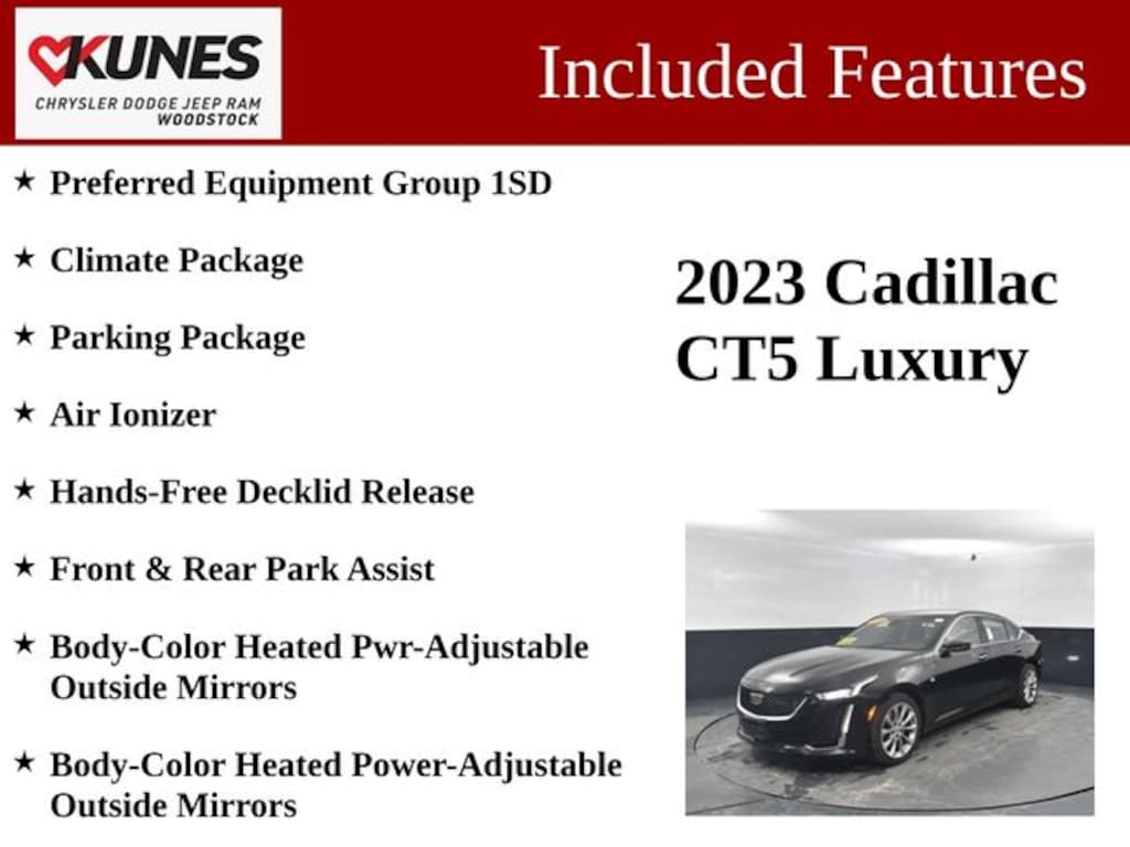 Certified 2023 CADILLAC CT5 Premium Luxury Sedan