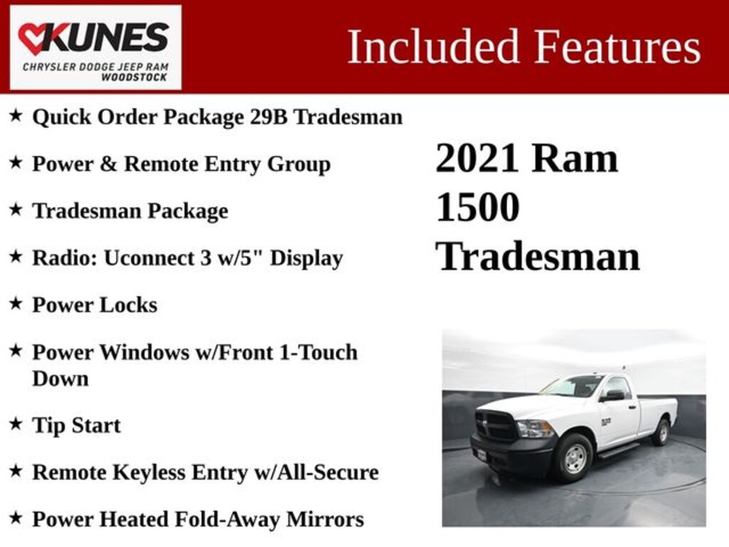 Used 2021 Ram 1500 Classic Tradesman Truck Regular Cab
